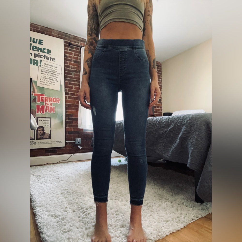 spanx high rise leggings (jeans)